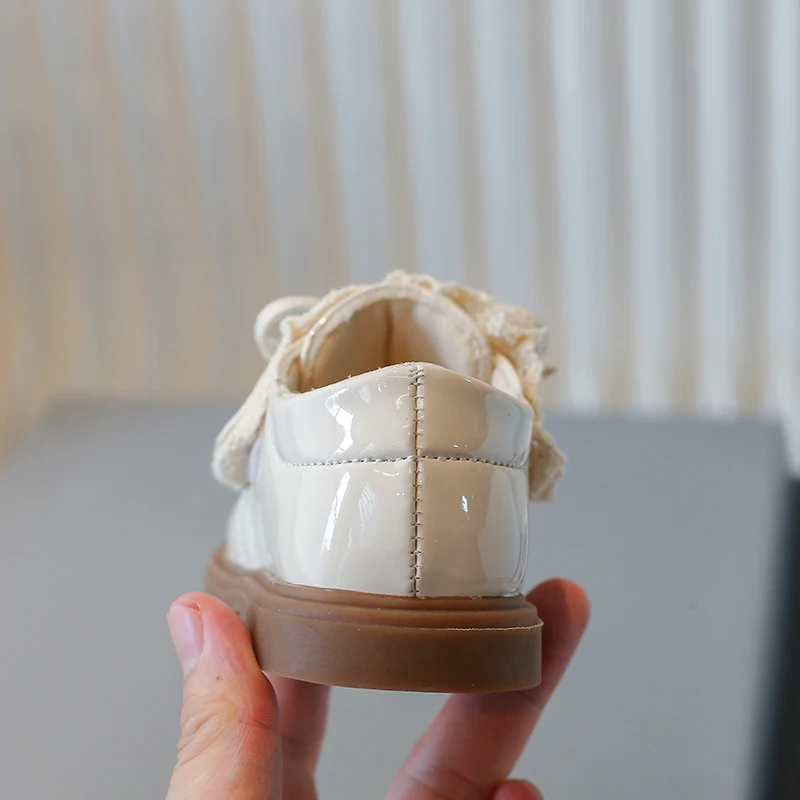 Small Medium-sized Children Single Shoes Anti Slip Girls Shoe New Soft Soled Baby Girls Mary Jane Shoe Bow Princess Shoes Blythe