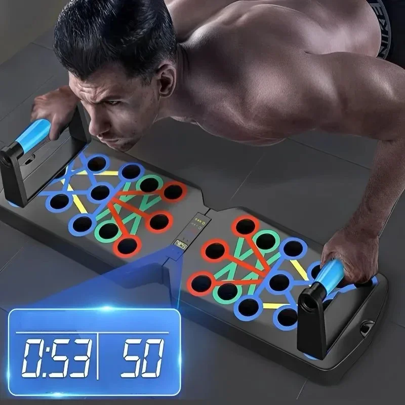 Push-up Board Set Portable Multifunctional Push-up Bar Foldable Fitness Equipment For Chest Abdomen Arms/Back Training push up bar folding push up board push up board