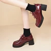 Autumn Women New High Heels Thick Heel Pumps Spring Autumn Square Head Solid Colour Lightweight Leather Shoes Sapatilha Feminina 1