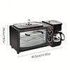 3-in-1 Breakfast Maker Home Mini Electric Oven Bread Maker,600ml Drip Coffee Machine,Non Stick Pan Fry Pan,Can Fry Grill Steak 2