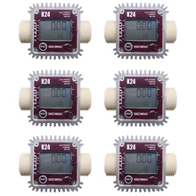 

6X Digital Lcd K24 Flow Meter Turbine Fuel Flow Tester For Chemicals Water Sea Liquid Flow Meters Measuring Tools