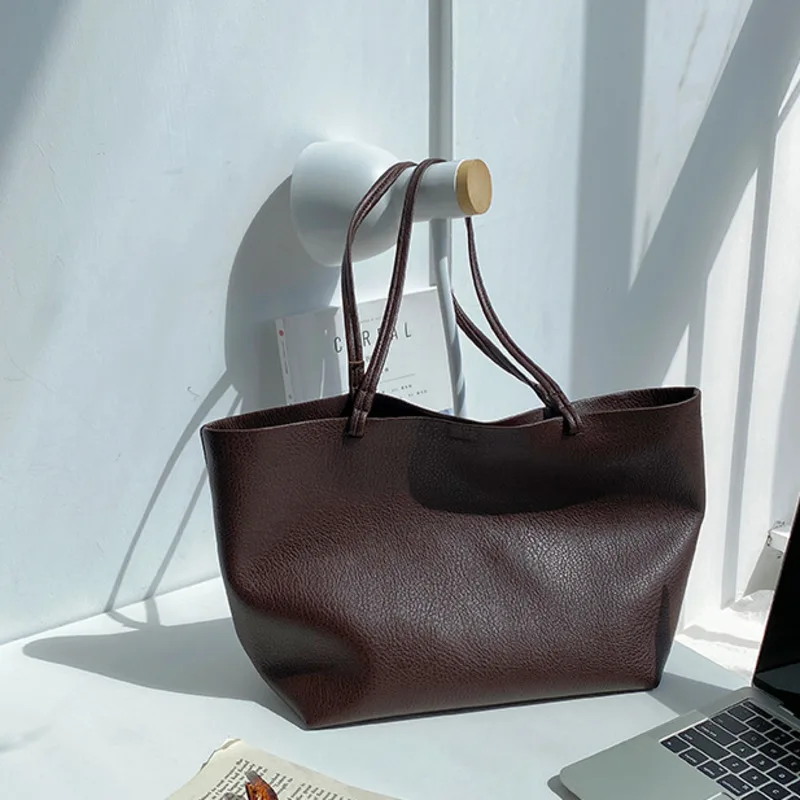 

Мягкая искусственная кожа для офиса, модель 2024 года, Весенняя трендовая сумка через плечо, винтажные женские вместительные сумки и кошельки