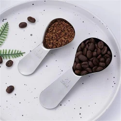 Stainless Steel Short - Handled Graduated Coffee Measuring Scoop, 15/30ml Capacity - 30ml