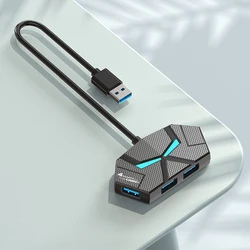 Enhanced USB 3.0 Type-C Docking Station with 7 High-Speed Ports (0.6M 4-in-1 Black)