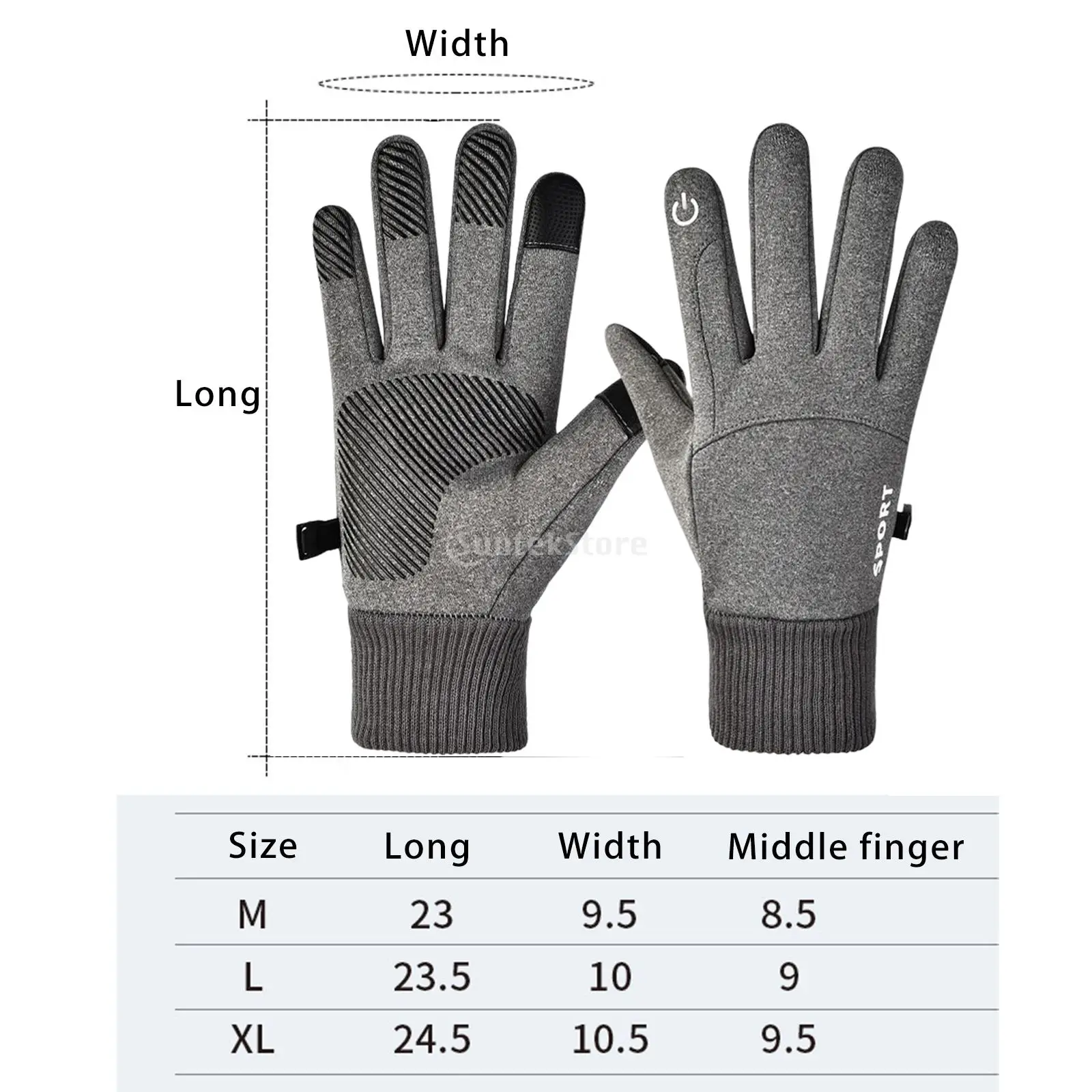 Guanti termici invernali Xiaomi Guanti impermeabili antivento per sport all'aria aperta Guanti da ciclismo caldi Guanti touch screen da do da sci Uomo Donna