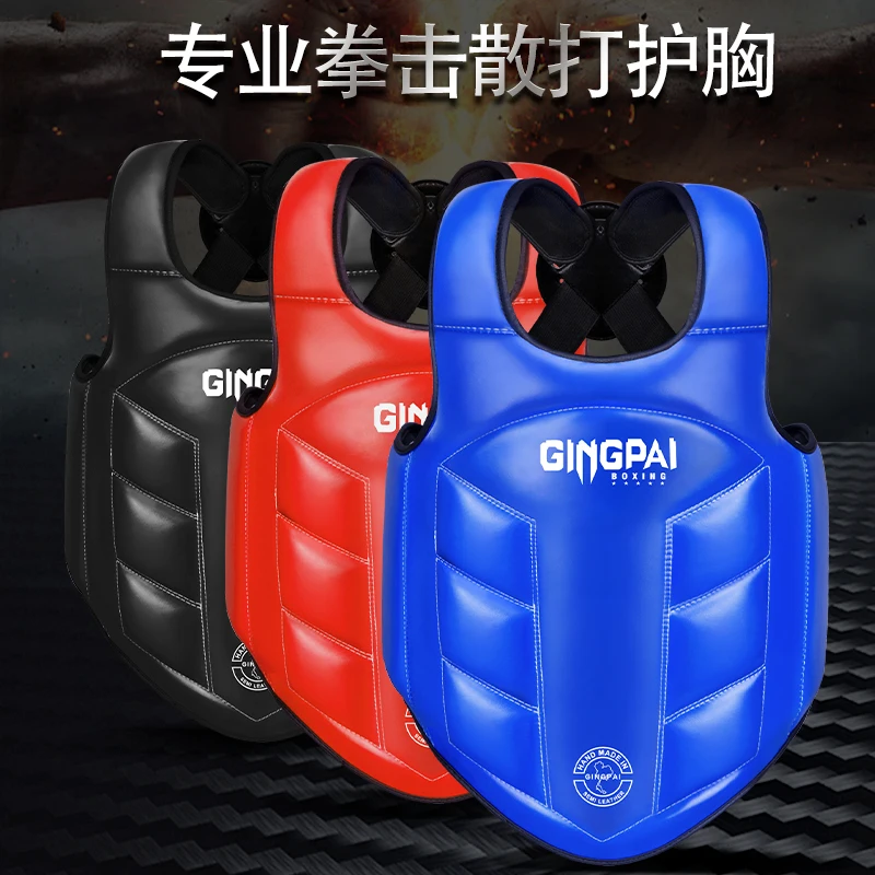 

Boxing Fight Gear Chest Guard MMA Martial Arts Rib Shield Armour,Solid Body Vest Protector for Kickboxing Muay Thai Training