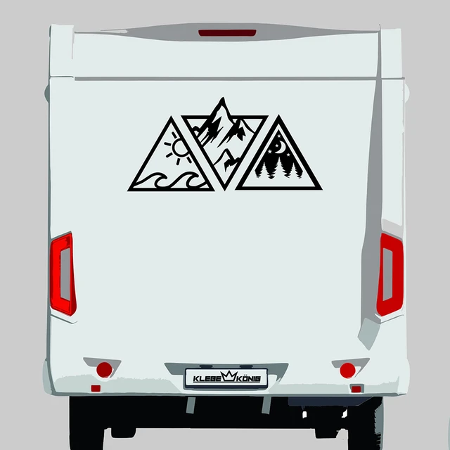 Wave Mountain Nature Car Styling Decers Camper Van Decor