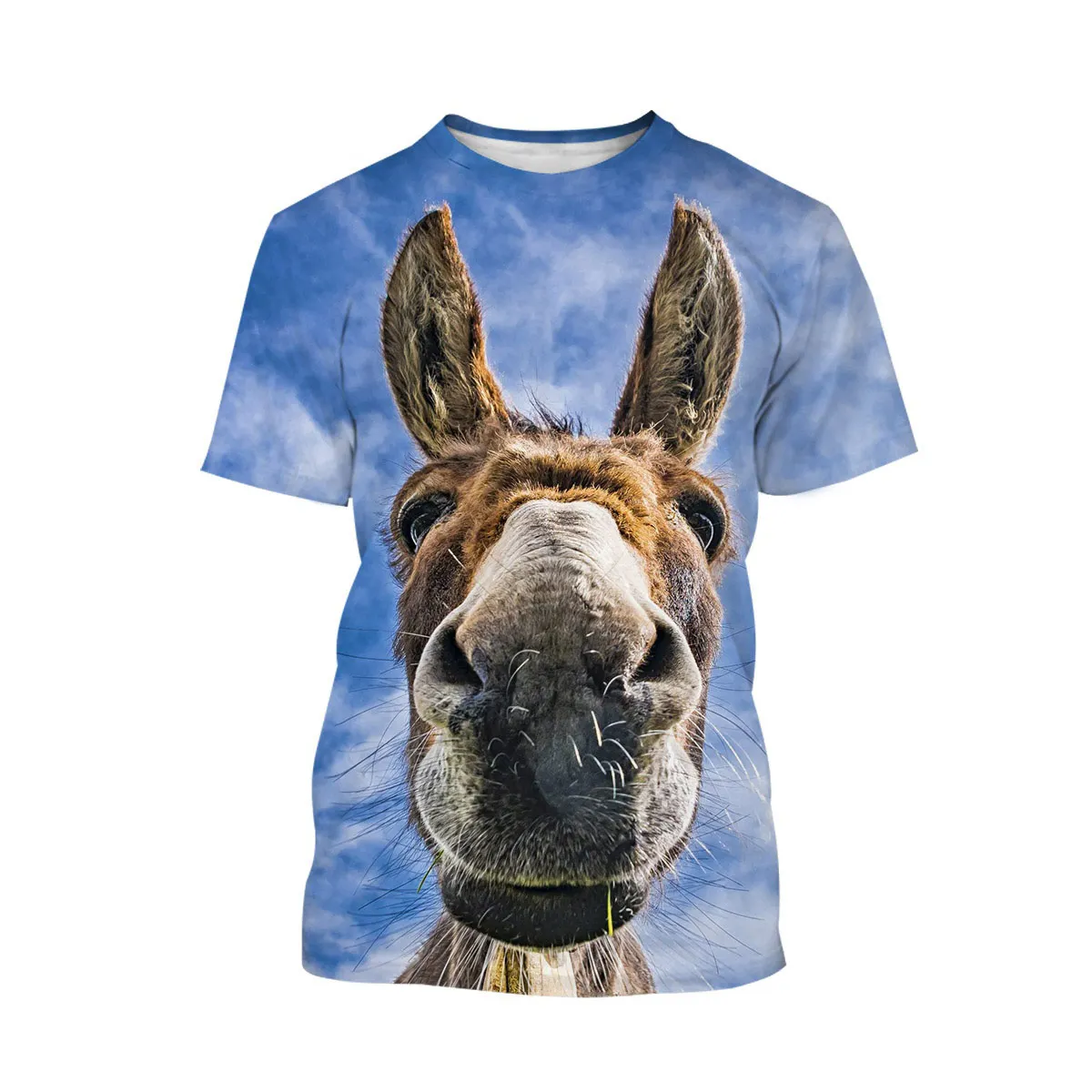 Summer New 3D Animal donkey graphic t shirts Men Fashion
