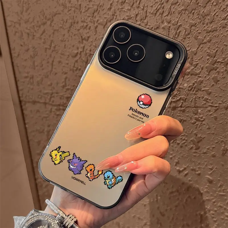 Cute Pixel P-Pokemon Pattern Phone Case For iPhone 17 16 15 14 13 12 11 Pro Max XR XS MAX 7 8 PLUS MINI INS Luxury Matte Cover 6