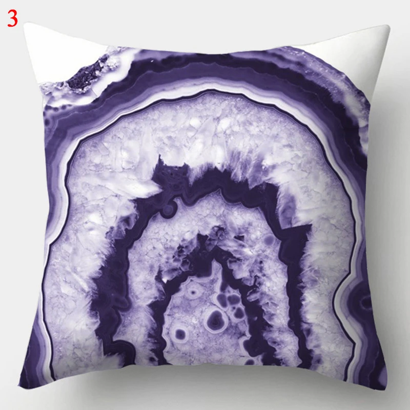 45x45cm Purple Geometric Print Pillow Covers Decorative Square Cushion Cover Polyester Throw Pillow Case for Home Sofa Decor 
