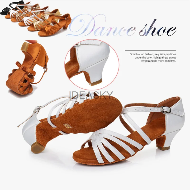 ChildrenLatinDanceShoesGirlsWomanBallroomTangoDancingShoes