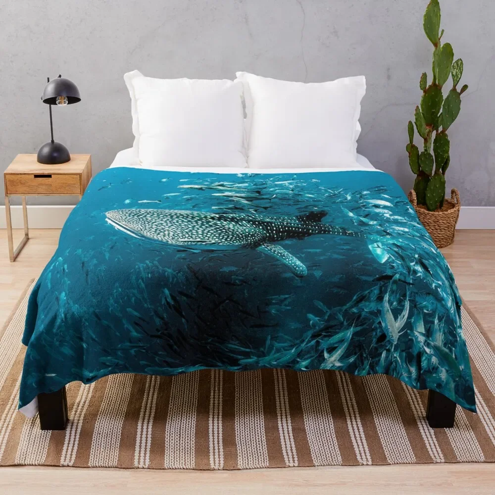 Whale Shark Award Winning Photo Throw Coperta Moving Heavy Beach Sleeping Bag Soft Plaid Coperte