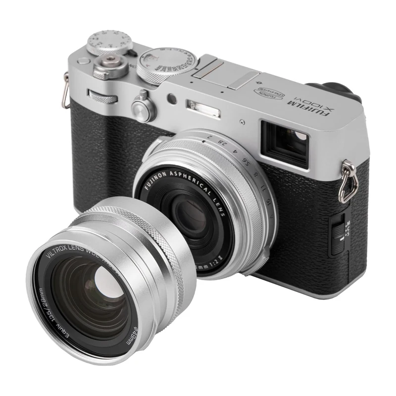 VILTROX WCL-X100 VI 와이드 변환 렌즈 0.8X 광각 자동 인식 렌즈 (후지필름 X100VI X100V X100F 카메라용)