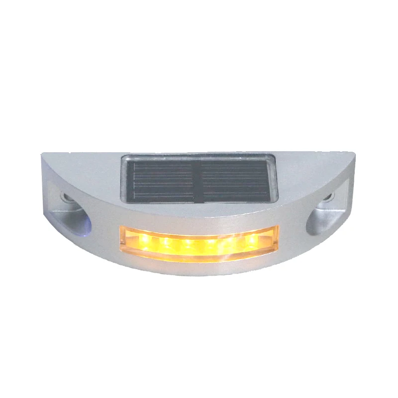Half Moon Waterproof LED Solar Powered Road Stud Light for Decks, Docks, Boats, Driveways,Stairways, Pavements