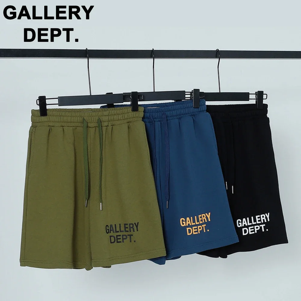 

New GALLERY DEPT basic paragraph letter print terry shorts for boys teenagers beach pants wholesale