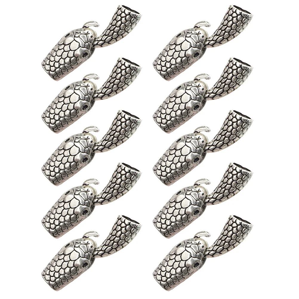 

10 Pairs Bracelets Snake Hook Discount Toggle Clasp Jewelry Findings Head Spacer Beads for Making Necklace Clasps