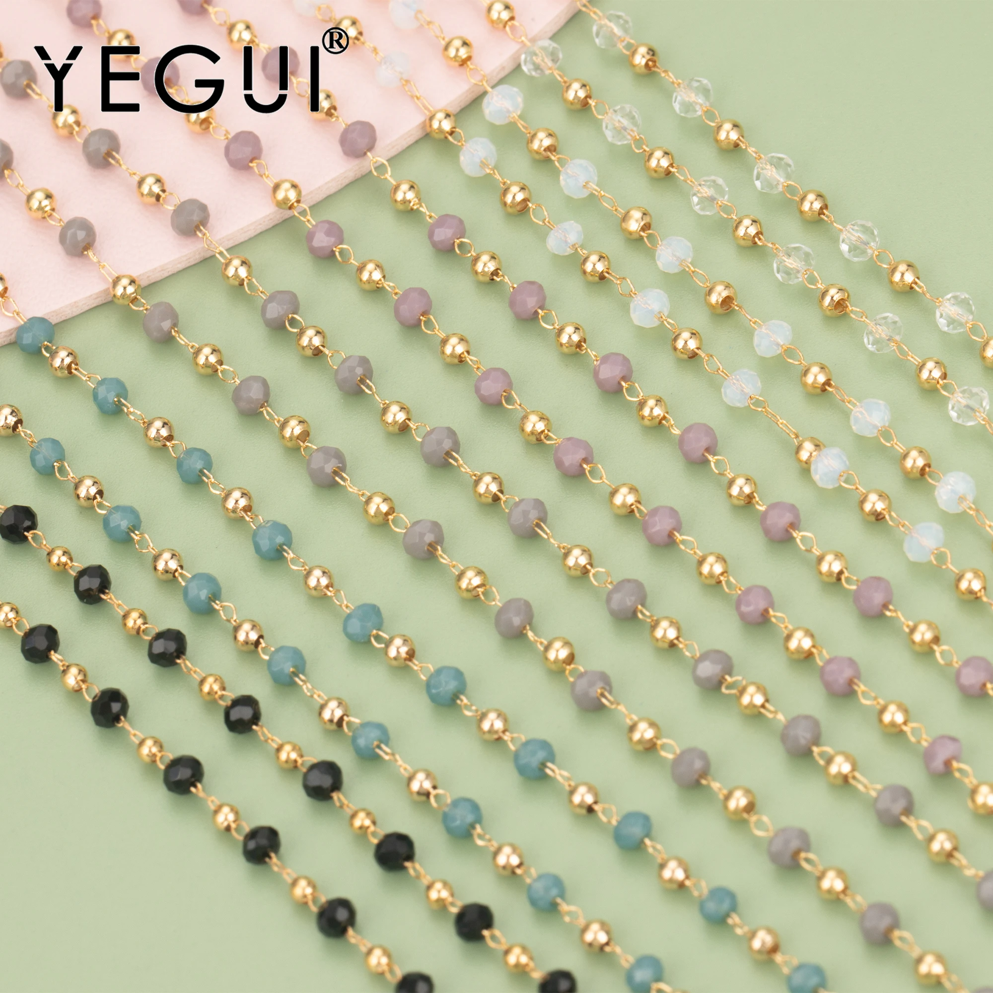 

YEGUI C184,diy chain,18k gold plated,0.3microns,copper metal,beads,charms,hand made,diy bracelet necklace,jewelry making,1m/lot