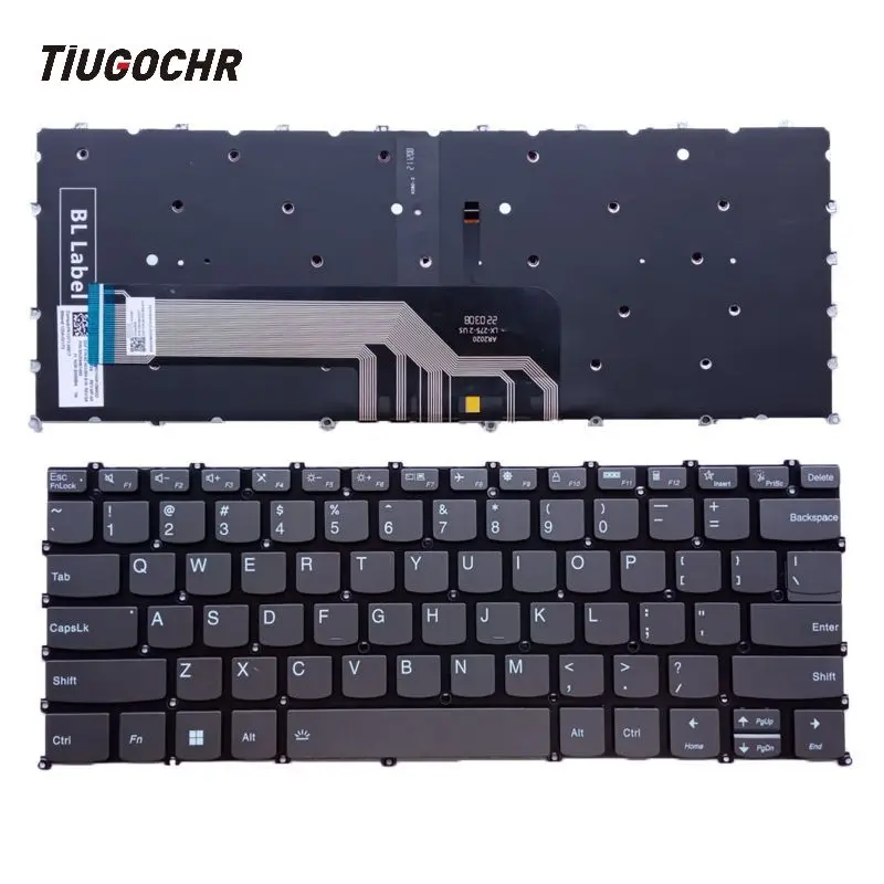 

Gray US Backlit Keyboard For Lenovo XiaoXin Air 14 2020 YogaSlim714 YOGA14S