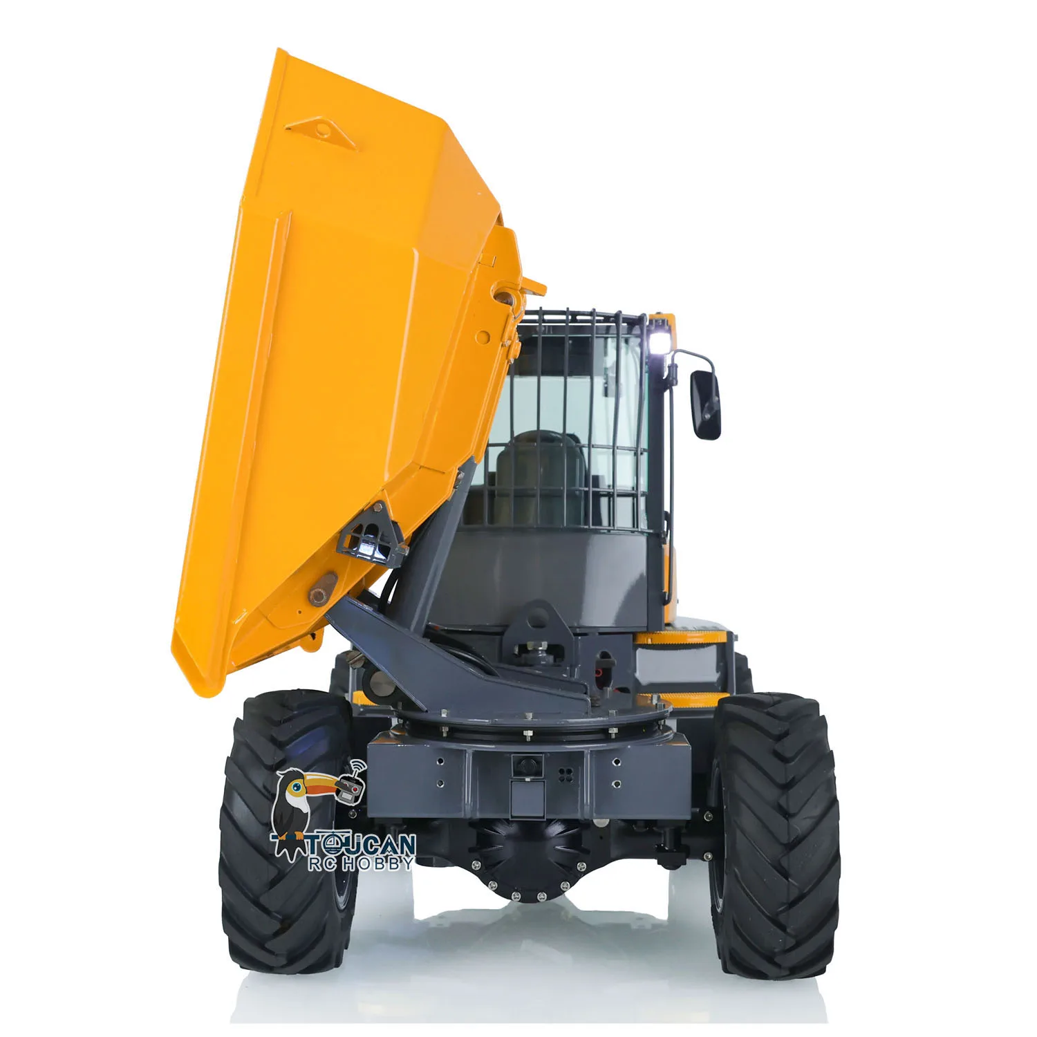 LESU 1/14 6MDX 4X4 RC Hydraulic Articulated Dump Truck Remote Control Painted Finished Mini Tipper Trucks Light Sound Motor 3