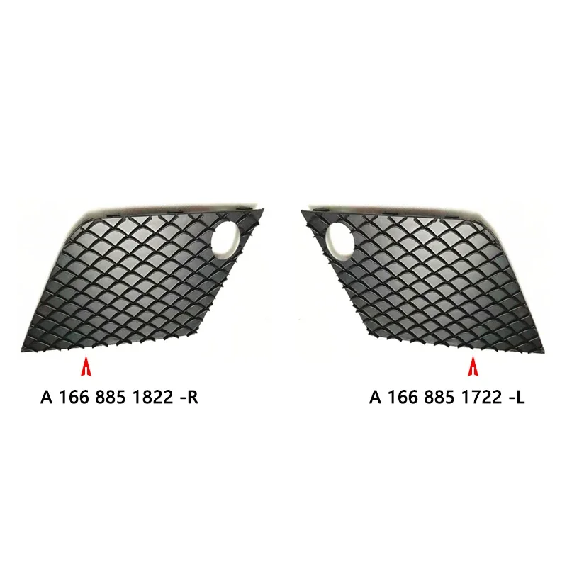 For Mercedes Benz ML Class W166 Front Bumper Lower Left Right Grill Grille Cover Accessory A1668851722 A1668851822