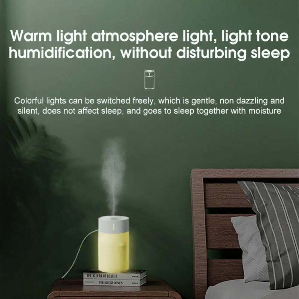Intelligent Aromatherapy Humidifier Mini Ultrasonic Portable Car Humidifier Large Capacity With Led Lamp
