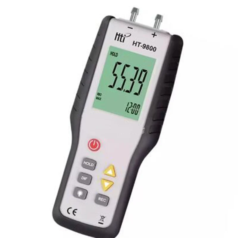 HT-9800 Portable Digital Manometer Gas Pressure Measurement Air Pressure Differe