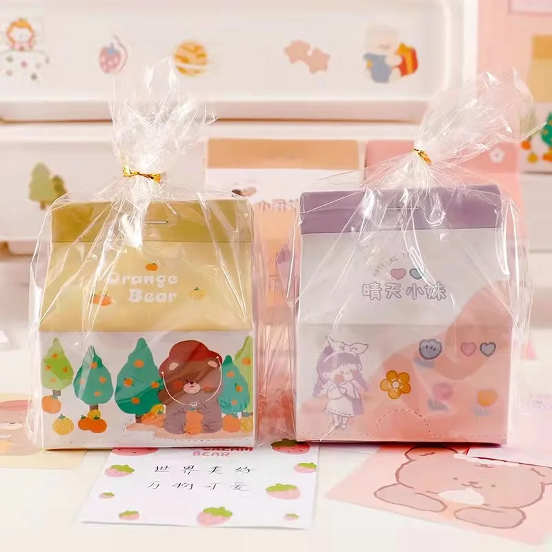 우유 판지 메모 패드, 과일 스티커 없는 메모 데칼, 스크랩북 DIY 메모장 문구류, 학교 용품, 200 장