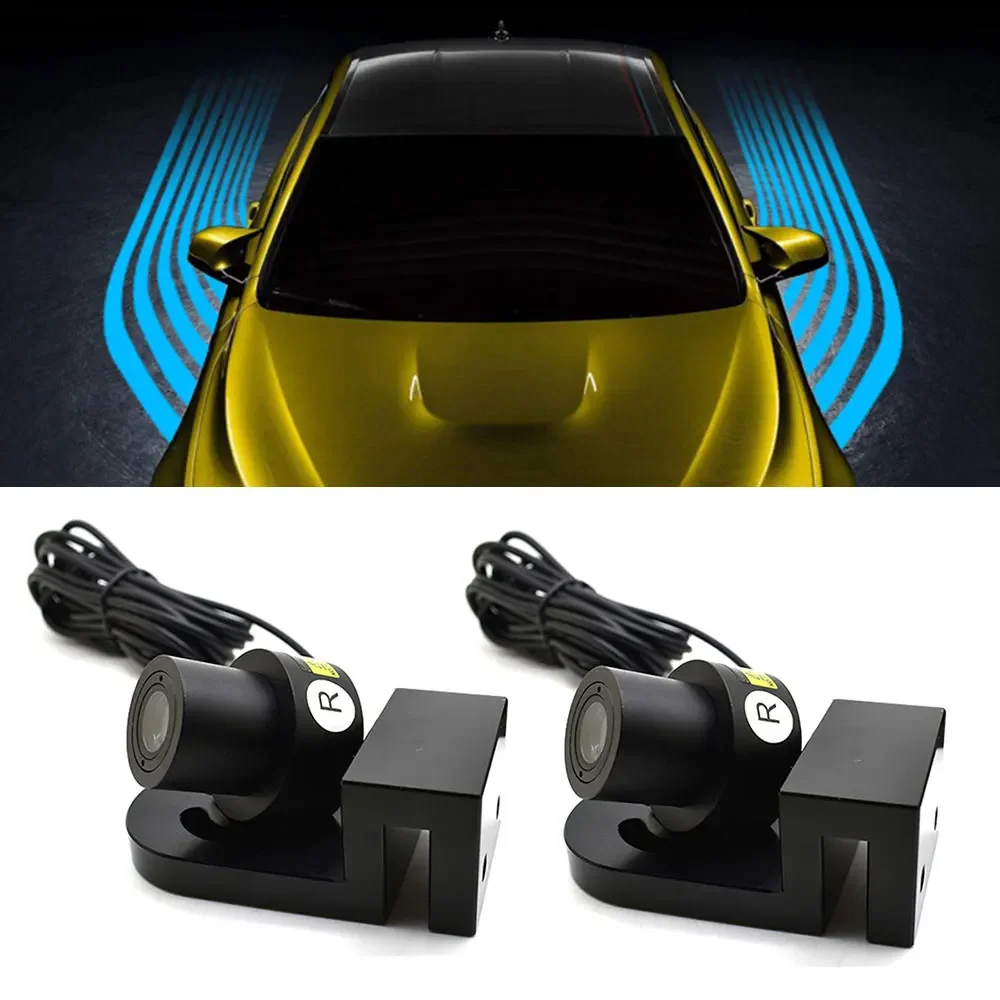 2X Car Angel Wings Welcome Lights Shadow Bulb Auto LED Door Warning Lamp Atmosphere Auto Dream Fly Projectionn DC 12V Decorative