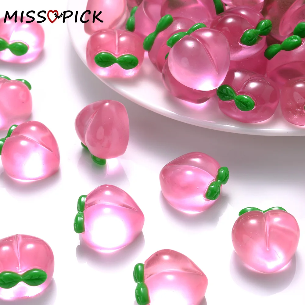 Fruit Charms Jewelry Making Resin Charms Jewelry Making Peach Beads