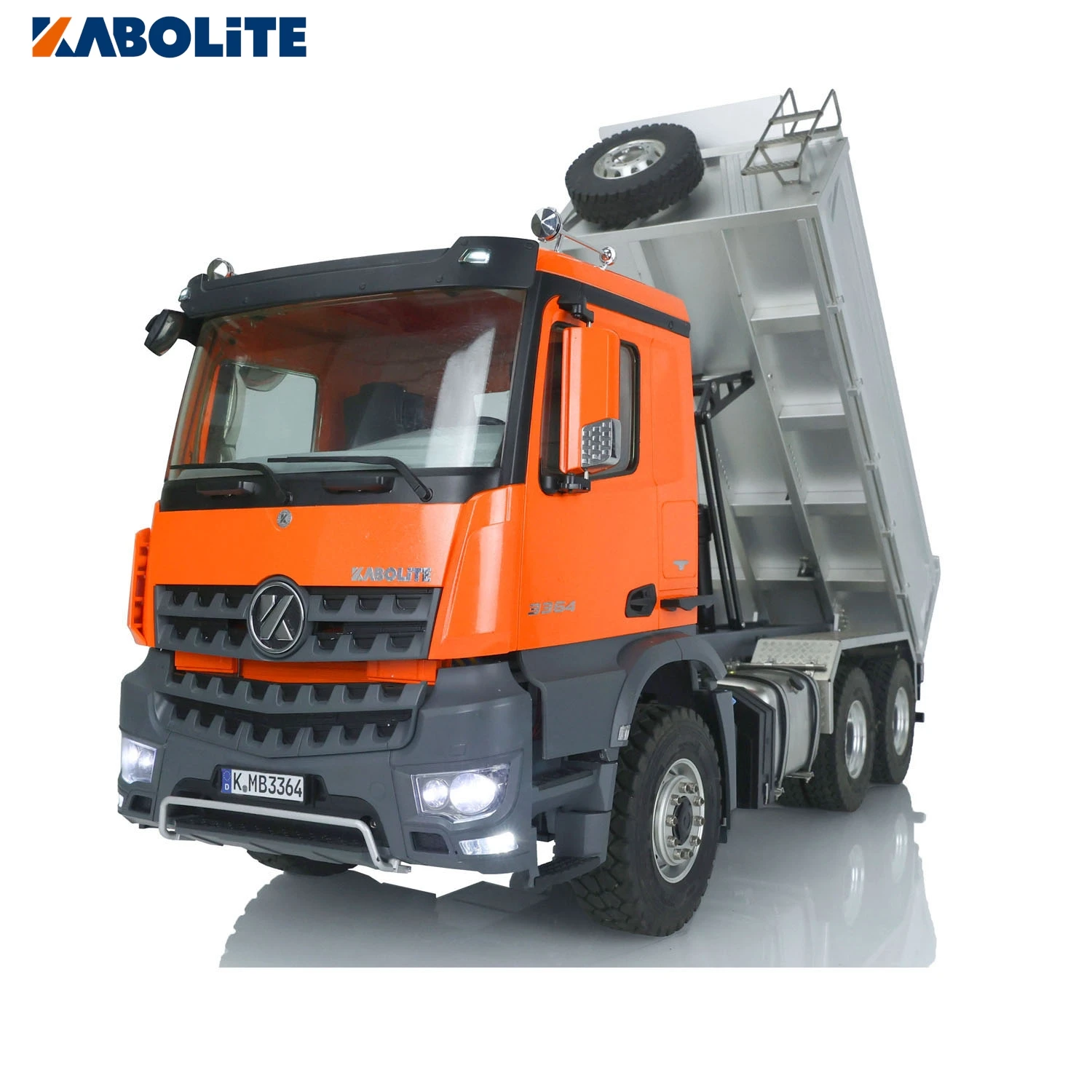 1/14 Scale KABOLITE 6x6 Hydraulic RC Dumper Truck for K3364 HUINA Tipper RC Cars Toys Light Sound ST8 RTR Simulation Model 2