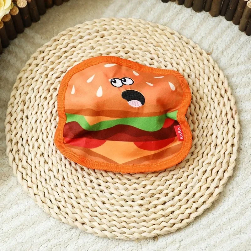 Dog toy bite-resistant grind-resistant boredom-relieving artifact pet paper sounding simulation hamburger and French fries