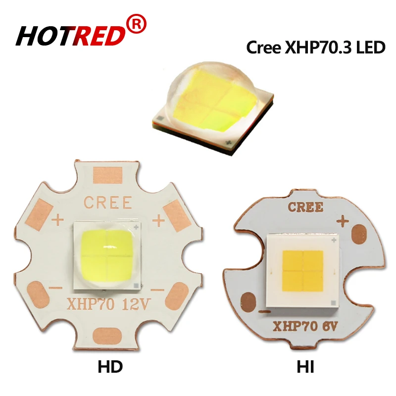 Original CREE XHP70.3 Third Generation 6V 12V 45W HI HD Cold Warm ...