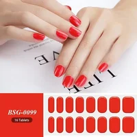 Solid Color Gel Strips for Nails Sliders Adhesive Waterproof Long Lasting Full Gel Nail Stcikers UV Lamp Need Press On Nails 2