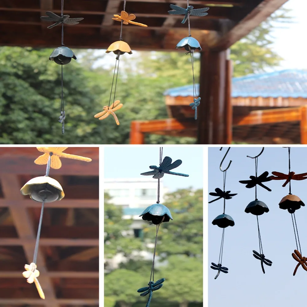 Retro Metal Wind Chimes Holiday Gift Handmade Metal Pendant DIY Window Ornament Door Hanging Indoor Outdoor