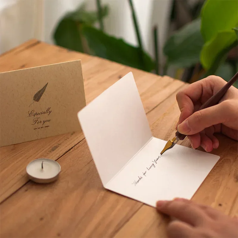 6Pcs/Set Festive Greeting Card With Envelopes And Stickers Birthday Wedding Holiday Party Invitation Cards Message Blessing Card greeting cards wedding invitations