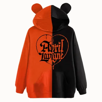 Avril Lavigne Greatest Hits Tour Split Hoodie Harajuku Hip Hop Pullover Tops Sweatshirt Fans Gift