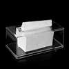 New Clear Acrylic Tissue Box Holder Tissue Dispenser Napkin Holder Car Home Office Desktop Tissue Storage Box Organizer 1