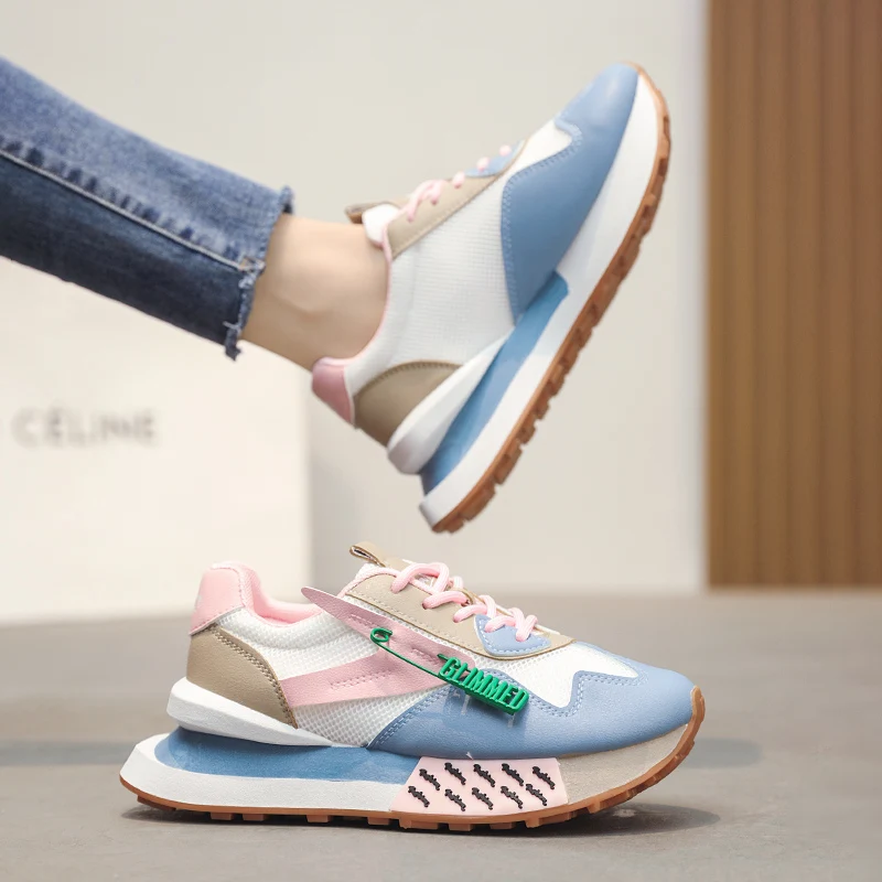 Sports Shoes Women Shoes Spring Thick Soled Daddy Shoes Mesh Cloth Breathable Forrest Gump Student Casual Board