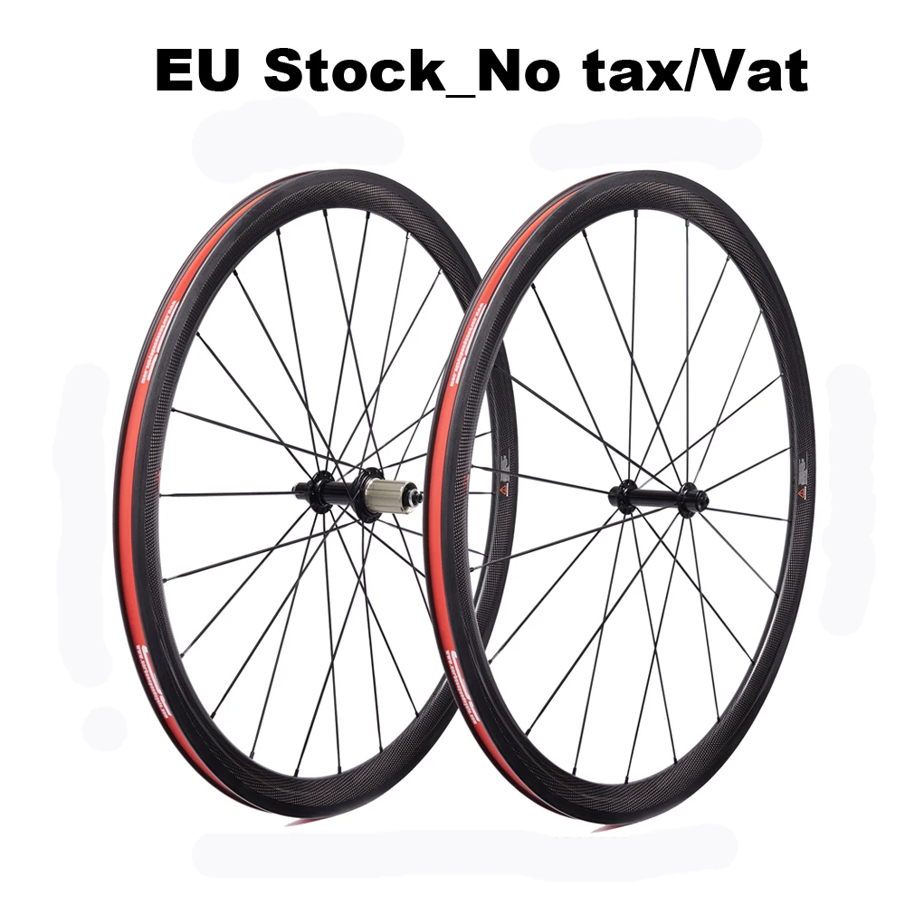 EU Stock No Tax No VAT 38mm 700C T800 Full Carbon Fiber Rim Brake