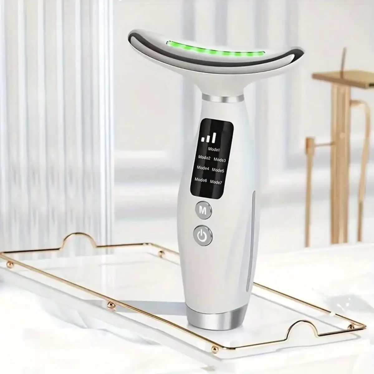 Rechargeable Face & Neck Massager, 7 Modes Facial Massage Care Tool, Perfect Gift For Women And Girls