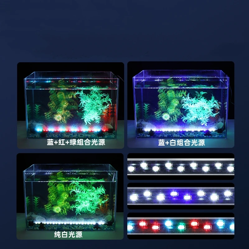 Lamp Waterproof Fish Aquariums Decor Lighting 220-240V Aquarium Light LED Plant Grow Tank Light 18-58CM Underwater aquarium light