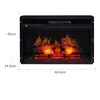 220V 1800W Household Wall-mounted Heater 3D Simulated Flame Electronic Decorative Fireplace with Remote Control Embedded Heater 3
