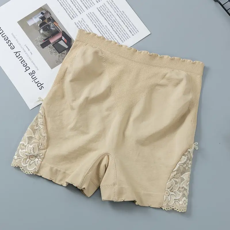 Plus Size Safety Shorts for Women Lace Thin Ice Silk Anti Chafing Female  Underwear Shorts Skirt