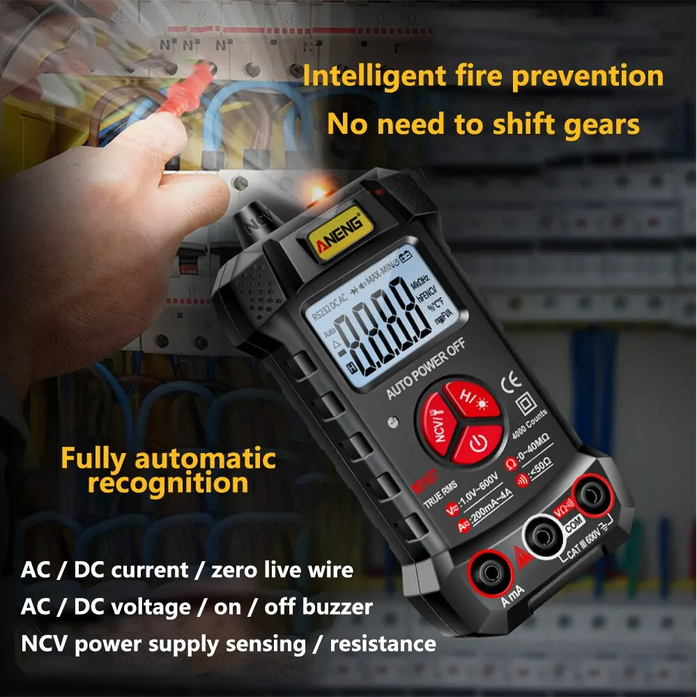 Digital Multimeter Multimeter Tester ANENG M167 Digital Mini Multimeter Profesional 4000 Counts AC/DC Electrical Instruments Tester Auto Range Meter Multimetro Tool