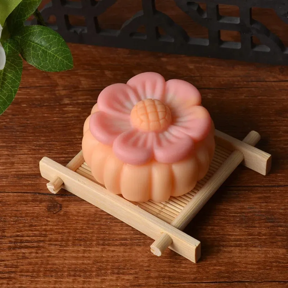 National Style Peach Blossom Pastry Silicone Mold 3D Flower Shape Jelly Candy Moulds DIY Reusable Silicone Soap Mold