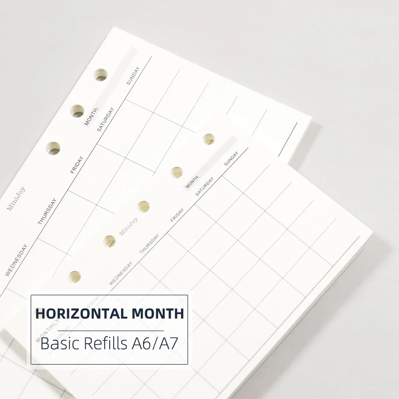 Monthly Planner Refill Papers A6 Monthly Planner Refills Monthly