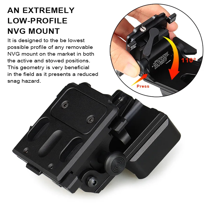 Aluminiumlegierung Nachtsichtbrille Halterung NVG Arme Halterung Adapter für PVS-7A 7C 7B 7D / PVS-14 / PVS-15 / PVS-18 / PVS-21 – Detail 6
