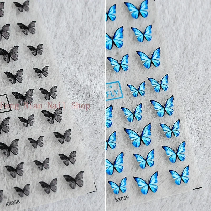 New Craft Sticker 5D Nail Art Sticker Ultra-thin Butterfly Nail Art Decoration Sticker
