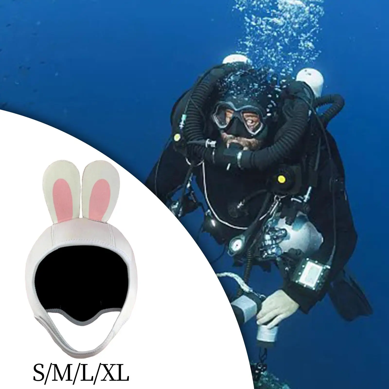 Cartoon Diving Hood Swimming Cap 3mm Neoprene Diving Wetsuit Hood Protective Surfing Hat for Underwater Snorkeling