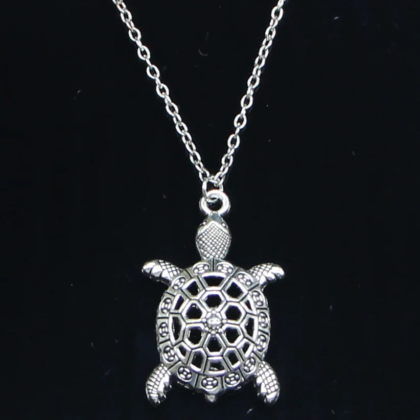 

20 шт. Новое модное ожерелье 38x25 мм Полые Подвески Черепаха Морская черепаха Короткие Длинные женские и мужские Подарочные ювелирные изделия колье